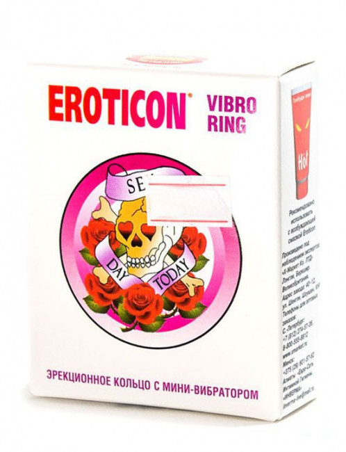 Эрекционное кольцо «Киска» с мини-вибратором, Eroticon Эрекционное кольцо «Киска» с мини-вибратором, Eroticon