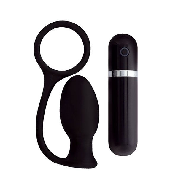 Чёрная вибровтулка MENZSTUFF ASS CORK SMALL - 7,5 см., Dream Toys