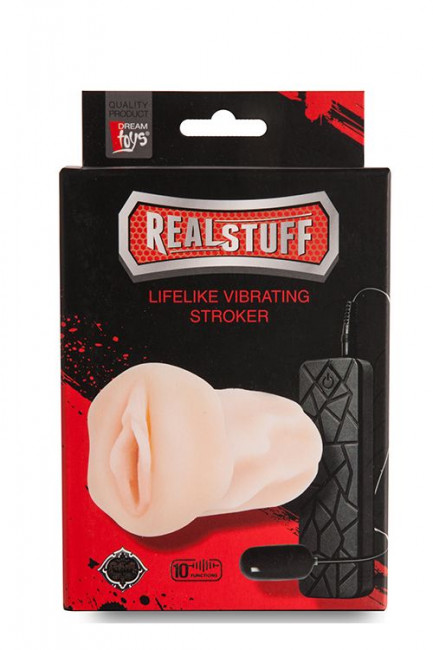 Мастурбатор-вагина REALSTUFF VIBRATING MASTURBATOR PUSSY с вибрацией, Dream Toys