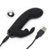 Черный вибратор с клиторальным отростком Greedy Girl Mini Rabbit Vibrator - 14 см., Fifty Shades of Grey