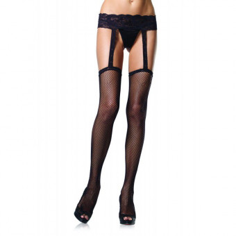 Оригинальные чулки с поясом и ажурными пажами, Leg Avenue