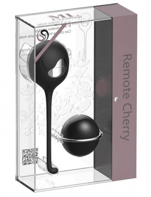 Черное виброяйцо с пультом управления Remote Cherry Черное виброяйцо с пультом управления Remote Cherry
