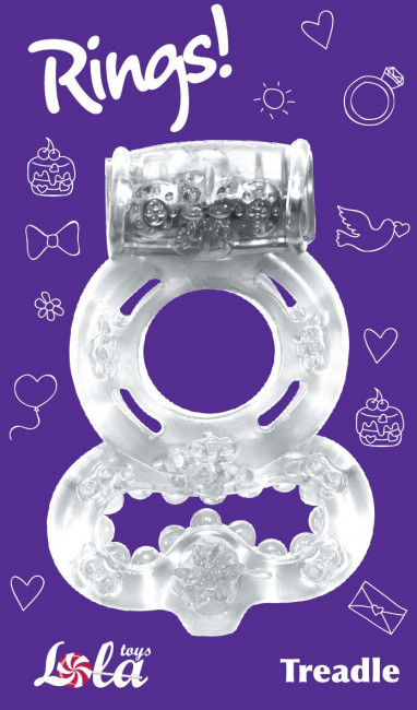 Прозрачное эрекционное кольцо Rings Treadle с подхватом, Lola toys Прозрачное эрекционное кольцо Rings Treadle с подхватом, Lola toys