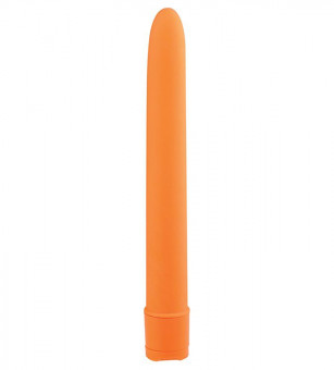 Оранжевый вибратор BASICX MULTISPEED VIBRATOR ORANGE 6INCH - 15 см., Dream Toys