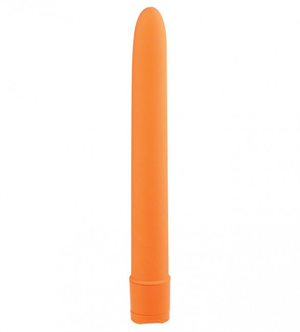 Оранжевый вибратор BASICX MULTISPEED VIBRATOR ORANGE 6INCH - 15 см., Dream Toys