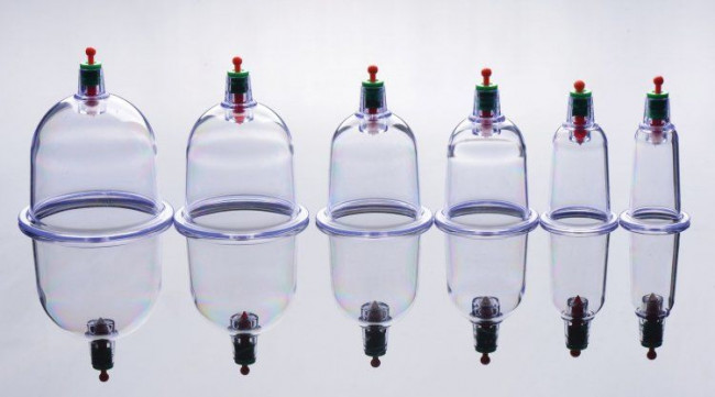 Набор помп для стимуляции Sukshen 6 Piece Cupping Set with Acu-Points, XR Brands