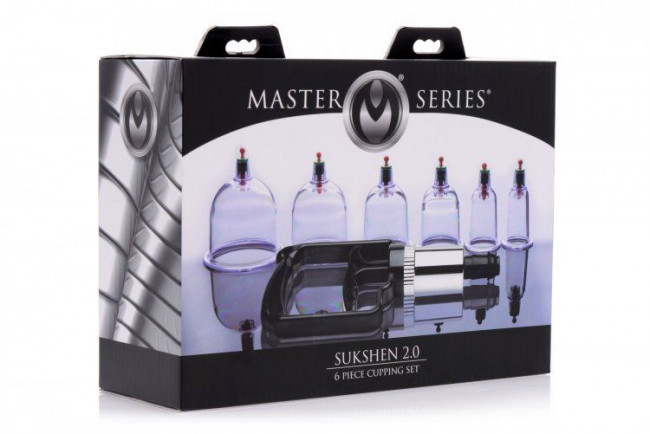 Набор помп для стимуляции Sukshen 6 Piece Cupping Set with Acu-Points, XR Brands