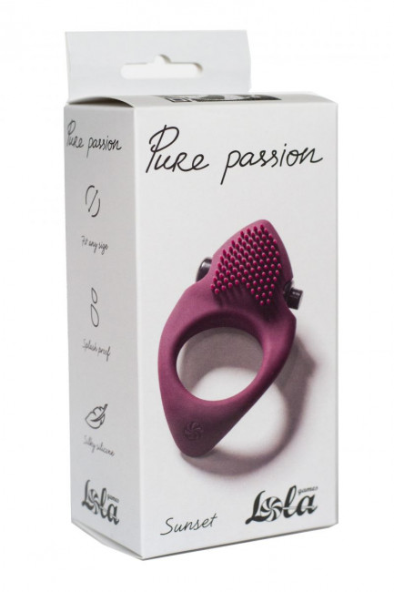 Бордовое эрекционное виброкольцо Pure Passion Sunset Бордовое эрекционное виброкольцо Pure Passion Sunset