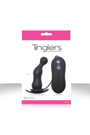 Черная анальная вибро-пробка Tinglers - Plug III, NS Novelties Черная анальная вибро-пробка Tinglers - Plug III, NS Novelties