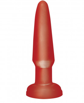 Красная анальная пробка Beginners Butt Plug - 10,9 см., Pipedream