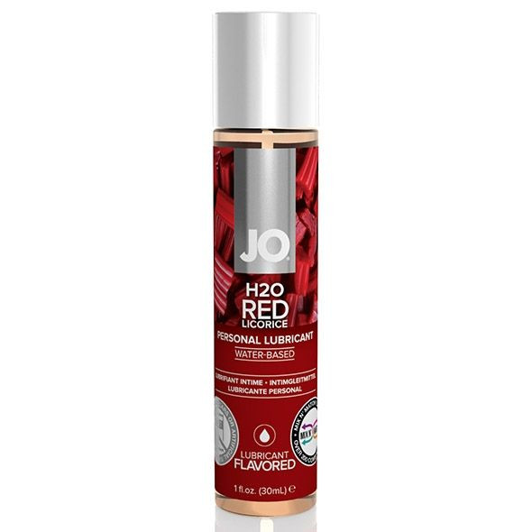 Смазка с ароматом лакрицы JO H2O Flavored Red Licorice - 30 мл., System JO Смазка с ароматом лакрицы JO H2O Flavored Red Licorice - 30 мл., System JO