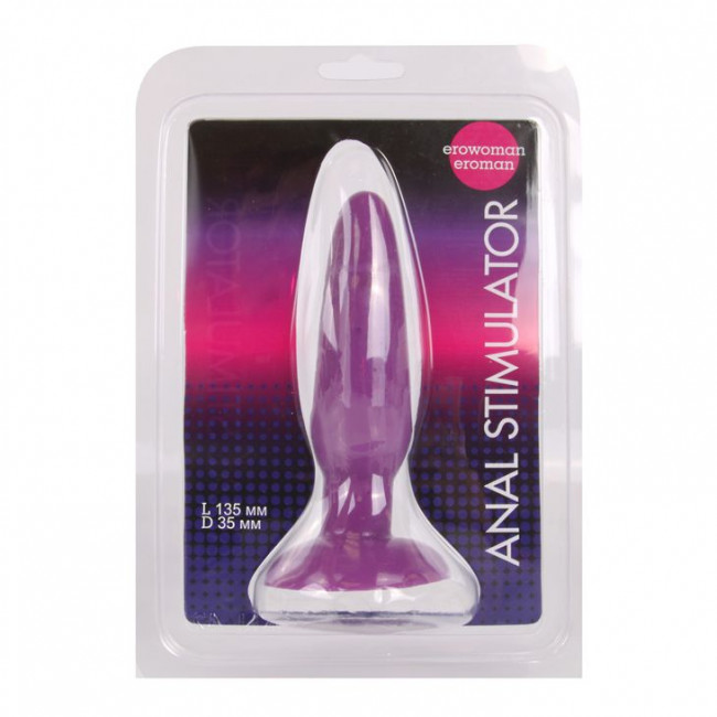 Сиреневая анальная втулка - 13,5 см., Bior toys
