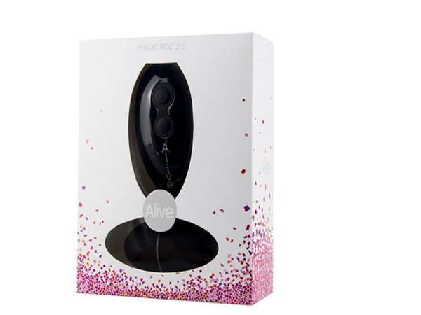 Чёрное виброяйцо Magic Egg 2.0 с пультом ДУ, Adrien Lastic