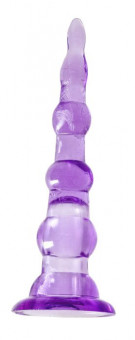 Фиолетовый анальный вибромассажёр-ёлочка - 14,5 см., Sextoy 2011