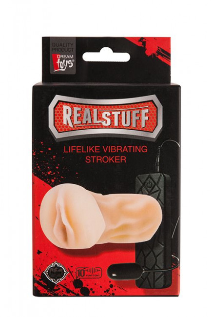 Мастурбатор-вагина с вибрацией REALSTUFF VIBRATING MASTURBATOR PUSSY, Dream Toys