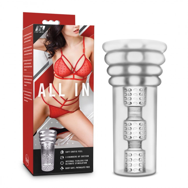 Прозрачный мастурбатор-вагина M for Men All In, Blush Novelties Прозрачный мастурбатор-вагина M for Men All In, Blush Novelties