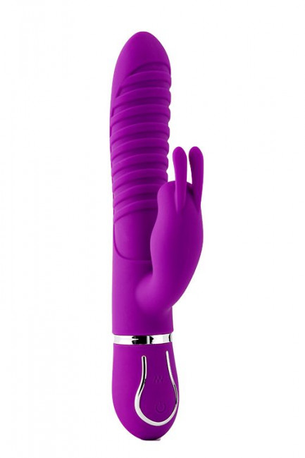 Фиолетовый вибратор-кролик MAGIC BUNNY с ушкакми - 22 см.