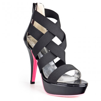 Босоножки с розовой подошвой Interlacing, Hustler Shoes