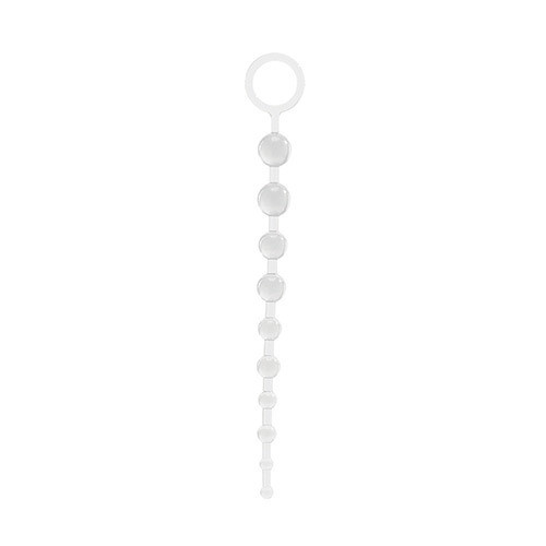 Прозрачная анальная цепочка с колечком JAMMY JELLY ANAL 10 BEADS CRYSTAL - 32 см., Toyz4lovers Прозрачная анальная цепочка с колечком JAMMY JELLY ANAL 10 BEADS CRYSTAL - 32 см., Toyz4lovers