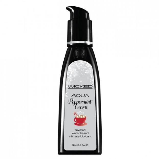 Лубрикант с ароматом мятного какао WICKED AQUA Peppermint Cocoa - 60 мл., Wicked Лубрикант с ароматом мятного какао WICKED AQUA Peppermint Cocoa - 60 мл., Wicked