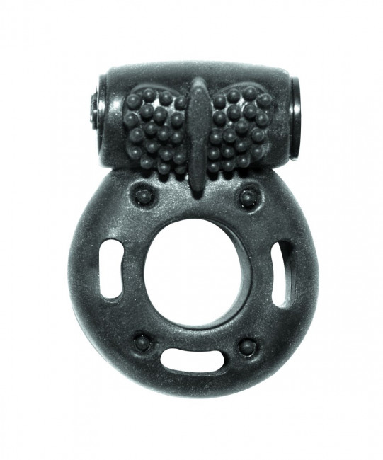 Черное эрекционное кольцо с вибрацией Rings Axle-pin, Lola toys