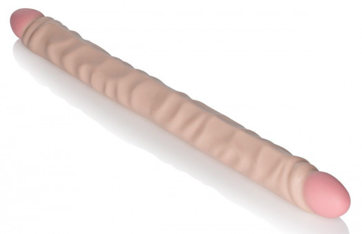 Двусторонний фаллоимитатор Slim Jim Duo Veined Super Slim Dongs - 43 см., California Exotic Novelties