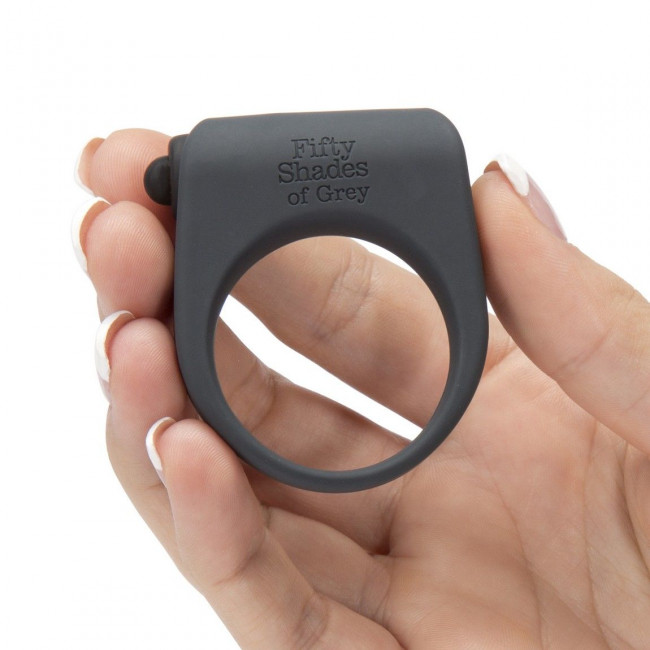Серое эрекционное виброкольцо Secret Weapon, Fifty Shades of Grey