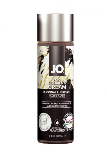 Смазка на водной основе с ароматом печенья с кремом JO H2O Cookies & Cream - 60 мл., System JO
