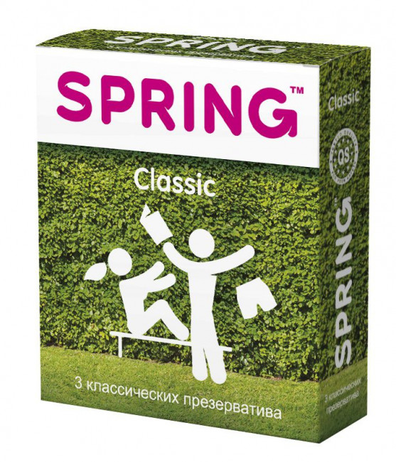 Классические презервативы SPRING CLASSIC - 3 шт., SPRING Классические презервативы SPRING CLASSIC - 3 шт., SPRING