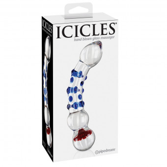 Стеклянный стимулятор ICICLES № 18 - 19 см., Pipedream