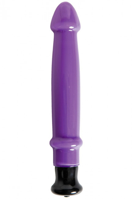 Фиолетовый стеклянный вибратор с головкой - 21,5 см., Sexus