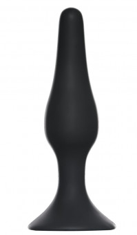 Чёрная анальная пробка Slim Anal Plug Large - 12,5 см., Lola toys