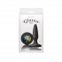 Чёрная анальная пробка с радужным кристаллом Glams Mini Rainbow Gem - 8,4 см., NS Novelties