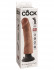 Большой реалистичный вибромассажер-мулат на присоске 9" Vibrating Cock - 24,8 см., Pipedream
