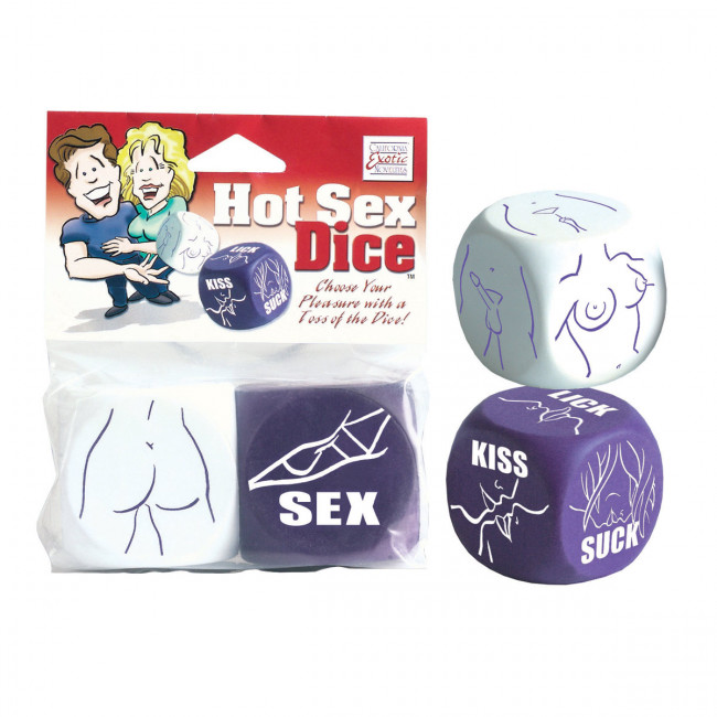 Набор из двух игральных костей Hot Sex Dice, California Exotic Novelties Набор из двух игральных костей Hot Sex Dice, California Exotic Novelties