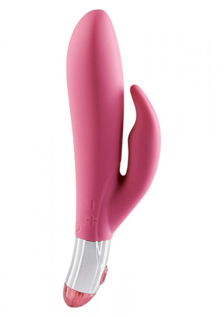 Розовый вибратор Lovely Vibes Rabbit - 18,5 см., Mae B