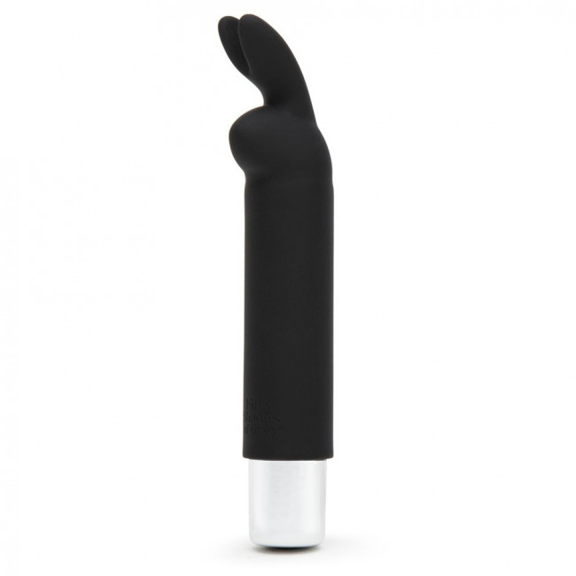 Черный мини-вибратор Greedy Girl Bullet Rabbit Vibrator - 12,7 см., Fifty Shades of Grey