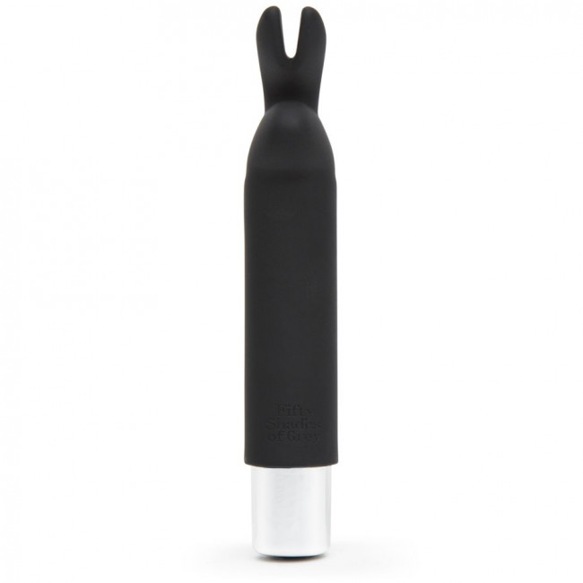 Черный мини-вибратор Greedy Girl Bullet Rabbit Vibrator - 12,7 см., Fifty Shades of Grey