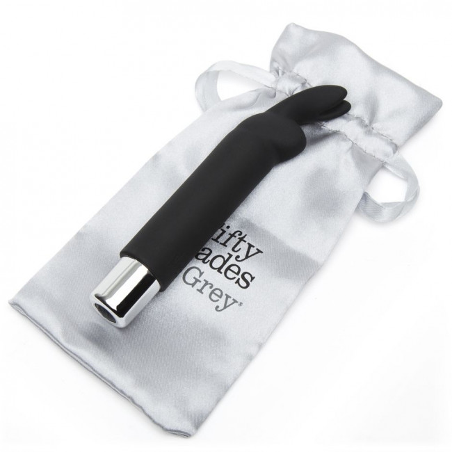 Черный мини-вибратор Greedy Girl Bullet Rabbit Vibrator - 12,7 см., Fifty Shades of Grey