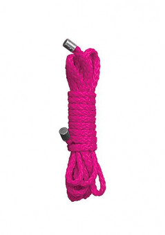 Розовая нейлоновая веревка для бандажа Kinbaku Mini - 1,5 м., Shots Media BV