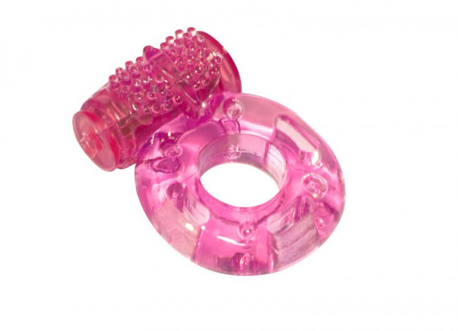 Розовое эрекционное кольцо с вибрацией Rings Axle-pin, Lola toys