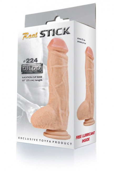 Большой реалистичный дилдо RealStick #224 - 25 см., ToyFa
