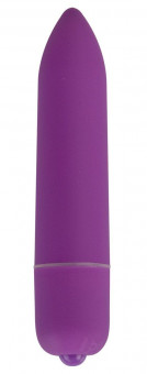 Фиолетовая удлинённая вибропуля Power Bullet Purple - 8,3 см., Shots Media BV