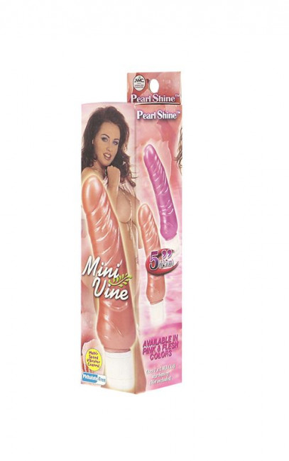 Розовый вибратор-реалистик MINI VIBE 5 PEARL SHINE VIBRATOR PINK - 12,7 см., NMC