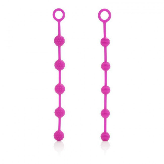 Две анальные цепочки различного рельефа Posh Silicone "O" Beads, California Exotic Novelties