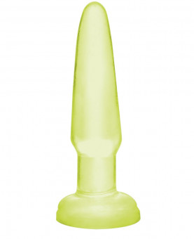 Светящаяся в темноте анальная пробка Beginners Butt Plug - 10,9 см., Pipedream