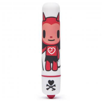 Белая вибропуля MINI BULLET VIBRATOR WHITE DEVIL, Tokidoki