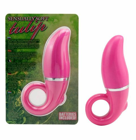Розовый мини-вибратор Tulip - 12 см., Seven Creations
