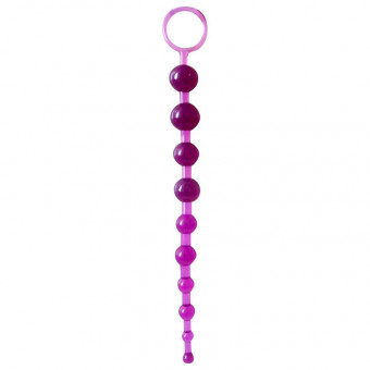 Фиолетовая анальная цепочка Anal stimulator - 26 см., Bior toys