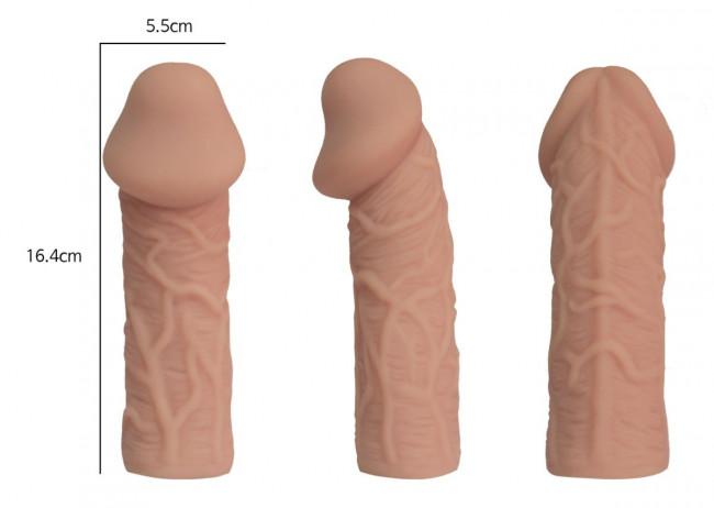 Насадка фаллического вида с венками Extreme Sleeve 005 L-size - 16,4 см., KOKOS